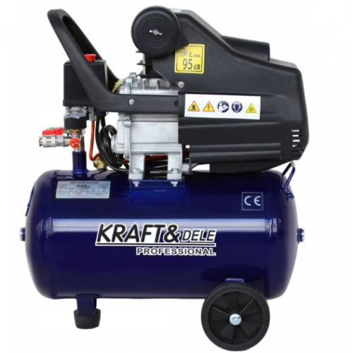 Gaisa kompresors 24L 220/230V 2.8KW 3.8ZS 2880RPM + digitāla gaisa pistole Kraft&dele (KD4050)