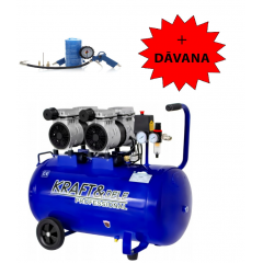 Bezeļļas gaisa kompresors 100L 2x1500W 582L/min 8 BAR + digitāla gaisa pistole Kraft&dele (KD4053)