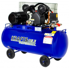 Eļļas kompresors, gaisa kompresors 100L 3.4kW 400V trīsfāžu no Kraft&Dele (KD4055)