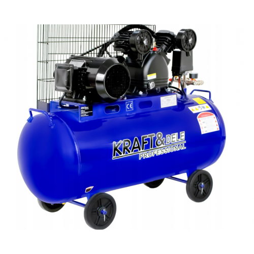 Eļļas kompresors, gaisa kompresors 100L 3.4kW 400V trīsfāžu no Kraft&Dele (KD4055)