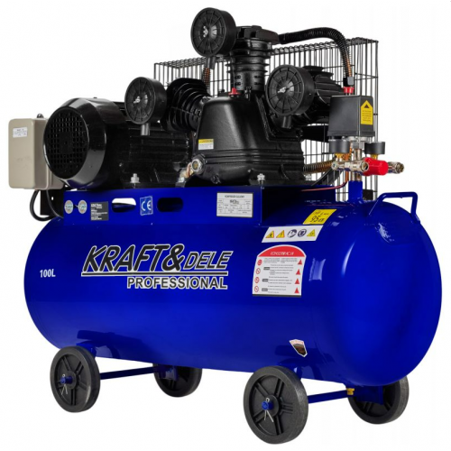 Eļļas kompresors 100L 4100W 650L/min 400V/50Hz Kraft&dele (KD4056)