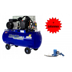 Eļļas kompresors, divu virzuļu, 100 l, 2800 W, 220/230 V, 8 bāri. no Kraft&Dele (KD4058)