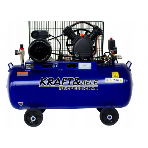 Eļļas kompresors, divu virzuļu, 100 l, 2800 W, 220/230 V, 8 bāri. no Kraft&Dele (KD4058)