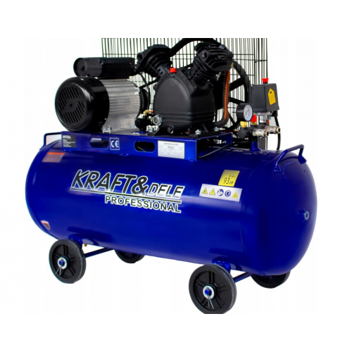Eļļas kompresors, divu virzuļu, 100 l, 2800 W, 220/230 V, 8 bāri. no Kraft&Dele (KD4058)