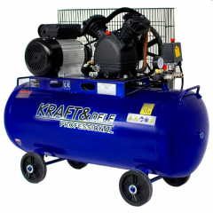 Eļļas kompresors, divu virzuļu, 100 l, 2800 W, 220/230 V, 8 bāri. no Kraft&Dele (KD4058)