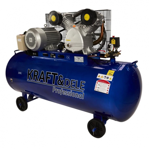 Eļļas kompresors 300L, 400V, 8bar,7,5zs,2virzuļi no Kraft%Dele (KD4061)