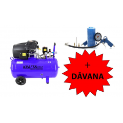 Eļļas kompresors 100l, 2 virzuļi, 3 kW no Kraft&Dele (KD4065)