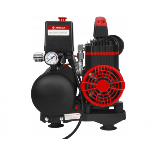 Bezeļļas kompresors 950 W 5 L 125 L/MIN ar monometra spiediena slēdzis Kraft&dele (KD4069)