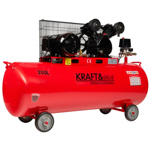Eļļas kompresors 200L 2 virzuļi 400V  Kraft&Dele (KD407)