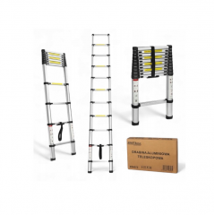 Alumīnija kāpnes, 10 pakāpieni, 3,2 m, maksimālais celtspēja 150 kg no Kraft&Dele (KD4073)