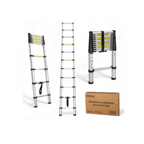 Alumīnija kāpnes, 10 pakāpieni, 3,2 m, maksimālais celtspēja 150 kg no Kraft&Dele (KD4073)