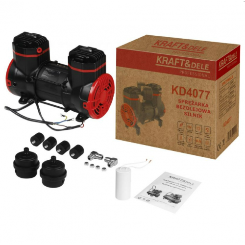 Bez eļļas gaisa kompresors 1300W/230 V / 50 Hz no Kraft&dele (KD4077)