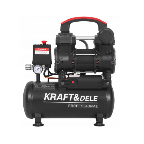 Безмасляный компрессор 9л 8бар + эл. возд. пистолет Kraft&Dele (KD4080)