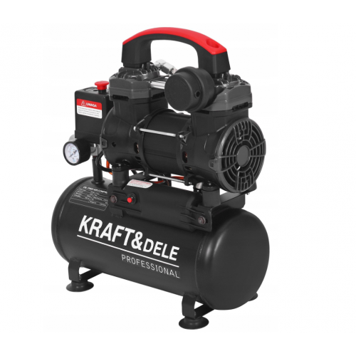 Безмасляный компрессор 9л 8бар + эл. возд. пистолет Kraft&Dele (KD4080)