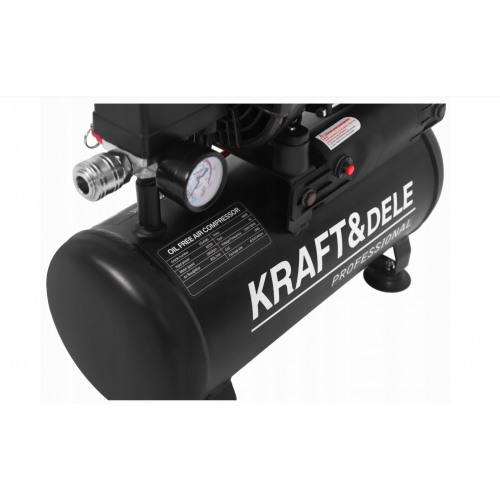 Безмасляный компрессор 9л 8бар + эл. возд. пистолет Kraft&Dele (KD4080)