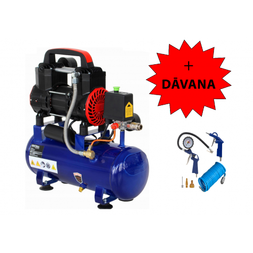 Bez eļļas kompresors 9L 230V 1200W 2850 apgr./min Kraft&dele (KD4090)
