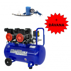 Bezeļļas kompresors 50L 3000W + digitāla gaisa pistole Kraft&dele (KD4093)