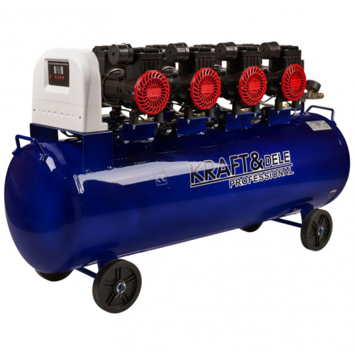 Bezeļļas gaisa kompresors 120 l, 4 virzuļi, 7 kW, 910 l/min Kraft&dele (KD4095)