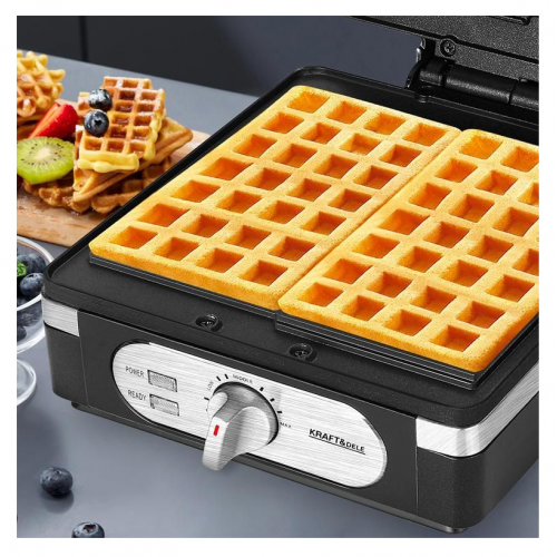 Vafeļu pagatavotājs/panna 2000 W lielām vafelēm no Kraft&Dele (KD4100)