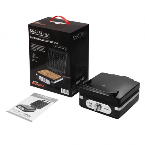 Vafeļu pagatavotājs/panna 2000 W lielām vafelēm no Kraft&Dele (KD4100)