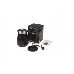 Elektriskā tējkanna bezvada, melna, 1,8 l, 2400 W, cieta  no Kraft&Dele (KD4104)