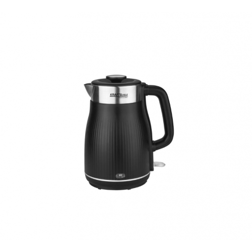 Elektriskā tējkanna bezvada, melna, 1,8 l, 2400 W, cieta  no Kraft&Dele (KD4104)
