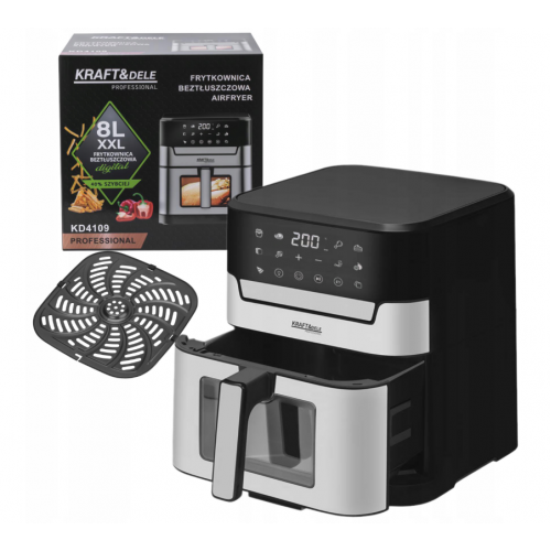 Bezeļļas fritieris ar displeju 2200W , 8L no Kraft&Dele (KD4109)