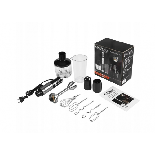 Rokas blenderis 1500W 21 ātrums ar piederumiem no Kraft&dele (KD4110)