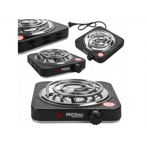 Электрическая плита со спиральным регулятором температуры 1500 Вт от Kraft&Dele (KD4140)