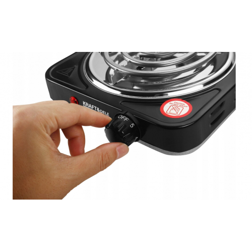 Электрическая плита со спиральным регулятором температуры 1500 Вт от Kraft&Dele (KD4140)