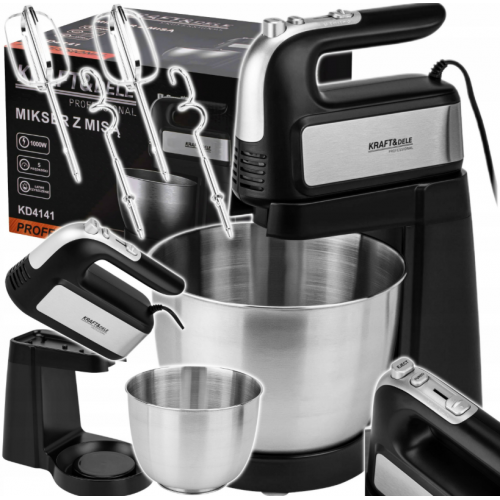 Virtuves rokas mikseris ar bļoda 1000W 4,5L no KraftDele (KD4141)