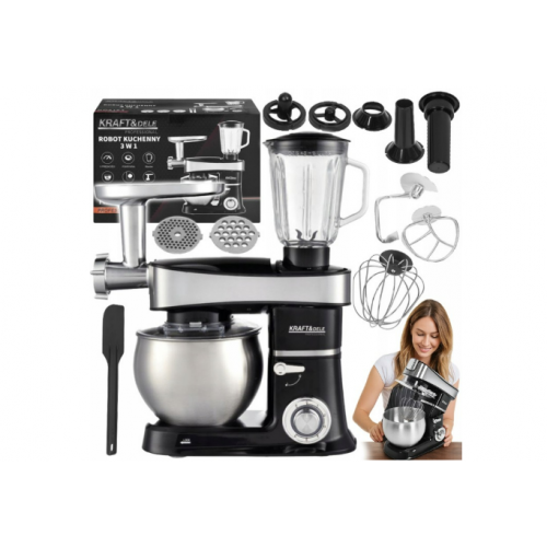 Daudzfunkcionālais virtuves mikseris 2200W 6l + piederumi no Kraft&dele (KD4164)