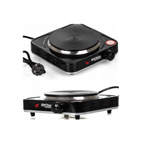 Elektriskā plīts 230V viens deglis 1500W pārnēsājama no Kraft&Dele (KD4165)