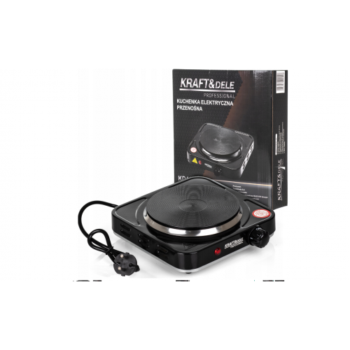 Elektriskā plīts 230V viens deglis 1500W pārnēsājama no Kraft&Dele (KD4165)