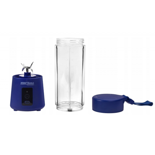 Pārnēsājams bezvadu akumulatora blenderis, zils, USB-C, 400 ml / 2x300 no Kraft&dele (KD4174)