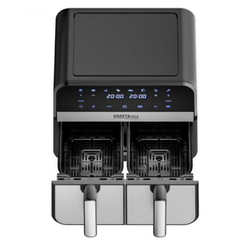 Безмасленная фритюрница с дисплеем 9 Л 2500 Вт две камеры (KD4180)