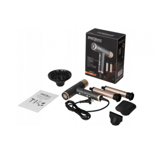 Profesionāls matu fēns + loku veidošanas gali 2200W NO Kraft&dele (KD4383)