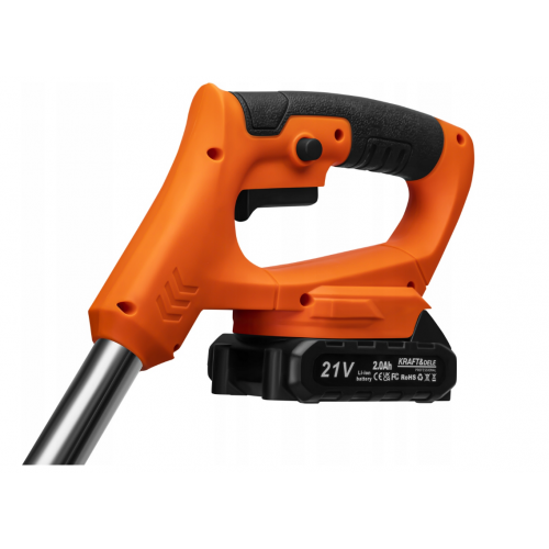 Akumulatora zāles trimmeris, krūmgriezis ar riteņiem, 2x2 Ah komplekts no Kraft&Dele (KD5129)