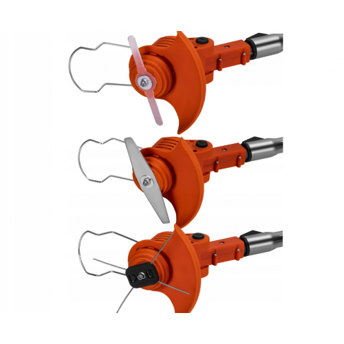 Akumulatora zāles trimmeris, krūmgriezis ar riteņiem, 2x2 Ah komplekts no Kraft&Dele (KD5129)