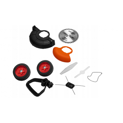 Akumulatora zāles trimmeris, krūmgriezis ar riteņiem, 2x2 Ah komplekts no Kraft&Dele (KD5129)