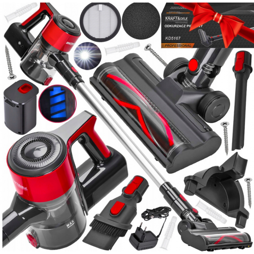 Vertikālais putekļsūcējs 3in1 25,2V no KRAFT&DELE (KD5167)