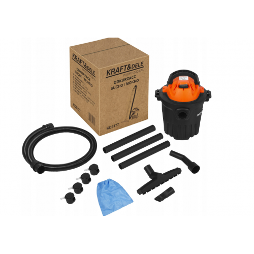 Slapjās/sausās tīrīšanas putekļsūcējs 12L 1600 W no Kraft&dele (KD5177) 
