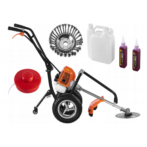 Benzīna dzīvžogu šķēres uz riteņiem, dzīvžogu šķēres 3,8 kW/5,2 ZS, disku komplekts (KD5188)