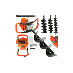 Urbšanas iekārtas benzīna dzinējs 6,7 ZS 8000 apgr./min + zemes vārpsts 150mm , 200mm , 250mm + pagarinatajs 50cm (KD5217-1)