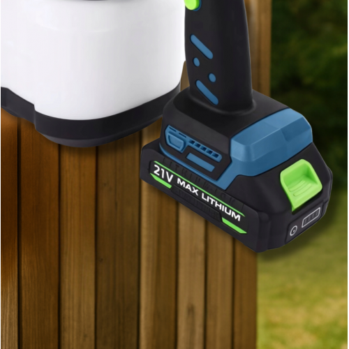 Akumulatora krāsas smidzinātājs 21 V 2500 mAh 1,2 L LED plūsmas regulēšana no Kraft&Dele (KD5480)