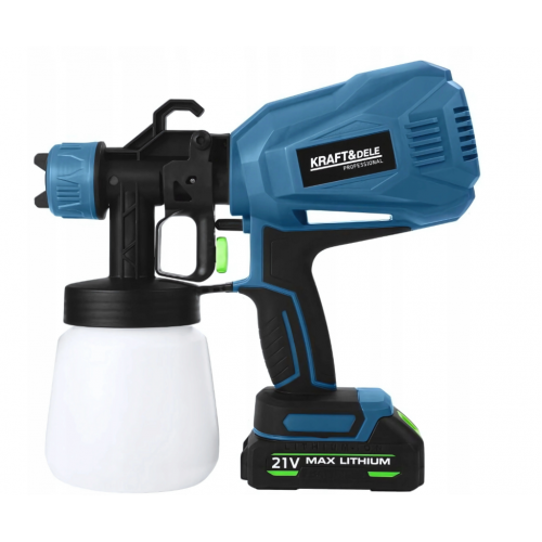 Akumulatora krāsas smidzinātājs 21V 800ml +2 Akumulatora  no Kraft&Dele (KD5481)