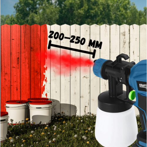 Akumulatora krāsas smidzinātājs 21V 800ml +2 Akumulatora  no Kraft&Dele (KD5481)