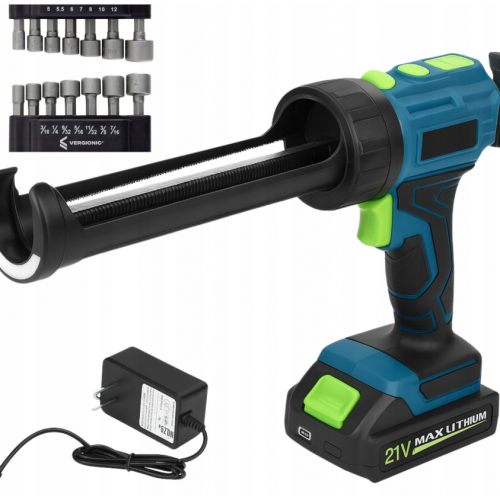 Akumulatora hermētiķa pistole 21V 2500mAh, LED , 95MM/MIN no Kraft&Dele  (KD5482) 