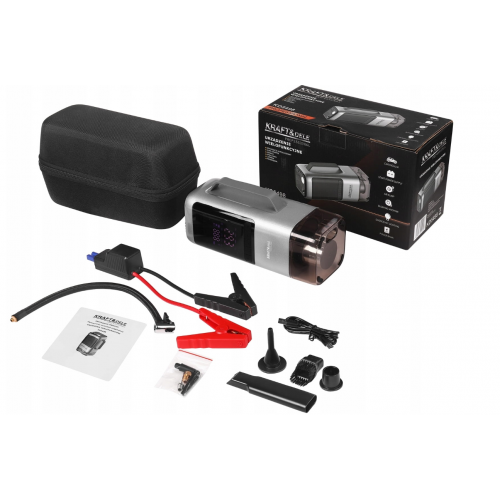 Daudzfunkcionāla ierīce putekļsūcējs, lukturītis, iedarbināšanas ierīce (KD5498)