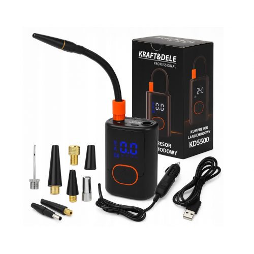 Аkumulatora kompresors 5000mAh powerbank 3-150 PSI LCD Kraft&dele (KD5500)